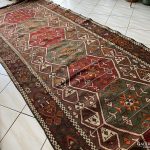Antik Hatalmas Kézi Török Kelim Kilim Szőnyeg 160x440 - 3