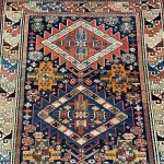 Antik Kaukázusi Kazak Szőnyeg 280x130 - 4