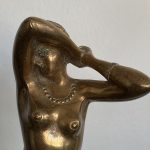 Art deco Női Akt Bronzszobor - 3