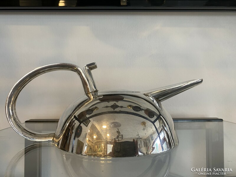 Modern Egyedi Design Sterling Ezüst Teás Kanna