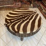 Mid Century Afrikai Zebra Dob-Asztal Különlegesség - 2