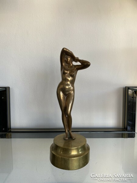 Art deco Női Akt Bronzszobor
