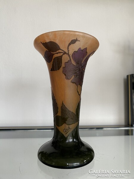 Francia Art Nouveau Savmaratott Kámea Váza