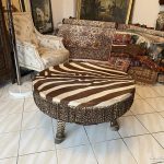 Mid Century Afrikai Zebra Dob-Asztal Különlegesség - 3