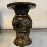 Antik Japán Meiji Bronz váza - 2