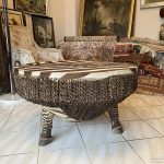 Mid Century Afrikai Zebra Dob-Asztal Különlegesség - 6