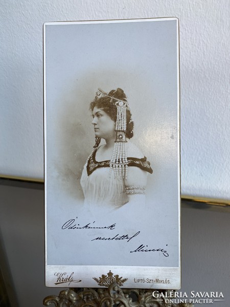 Ritka Dedikált Blaha Lujza fotó Visitcard
