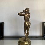Art deco Női Akt Bronzszobor - 2