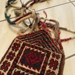 Antik Türkmén Tekke Ajtó vagy Ablak dísz fali szőnyeg 150x135 - 7