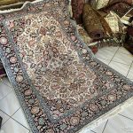 Kézi Csomózású Kashmir Selyem Szőnyeg 220x135 - 5