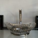 Áttört Sterling Ezüst Füles Kenyeres Kosár - 6