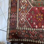 Antik Hatalmas Kézi Török Kelim Kilim Szőnyeg 160x440 - 5