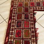 Antik Türkmén Tekke Ajtó vagy Ablak dísz fali szőnyeg 150x135 - 4