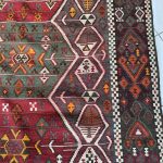 Antik Hatalmas Kézi Török Kelim Kilim Szőnyeg 160x440 - 2