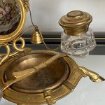 18.sz Klasszicista tüzaranyozott tintatartó - zsebóratartó - 7