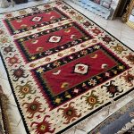 Kézcsomózású Pirot Kelim Kilim Szőnyeg 195x310 - 2