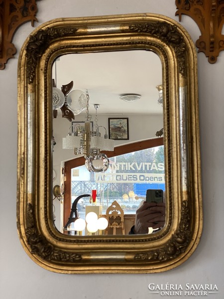 Ritka Kisméretű Biedermeier Tükör 55×40