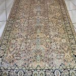 Kézi Csomózású Kashmir Selyem Futó Szőnyeg 350x95 - 4