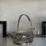 Áttört Sterling Ezüst Füles Kenyeres Kosár - 7
