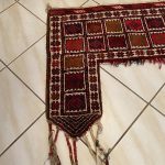 Antik Türkmén Tekke Ajtó vagy Ablak dísz fali szőnyeg 150x135 - 3