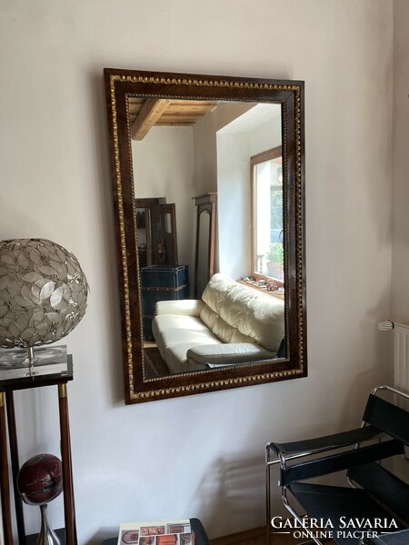 Ritkaság! Nagyméretű Restaurált Ökörszemes Biederemeier Tükör 90×140