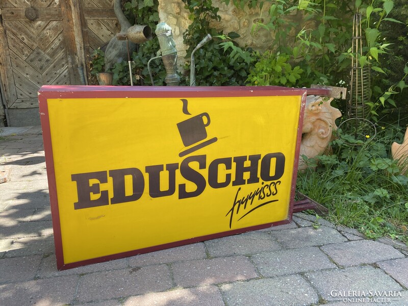 Retró Világító Eduscho Reklám tábla