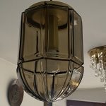 Design Peill Putzler Füstüveg Mennyezeti lámpa 1970 - 4