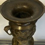 Antik Japán Meiji Bronz váza - 5