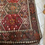 Antik Hatalmas Kézi Török Kelim Kilim Szőnyeg 160x440 - 7
