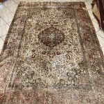 Kézi Csomózású Jaipur Selyem Szőnyeg 275x180 - 4