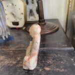 Vintage faragott szappankő Mosolygó Buddha szobor - 2