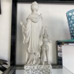Herendi biskvitporcelán nőalak szarvassal – 32 cm - 3