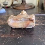 Vintage faragott szappankő Mosolygó Buddha szobor - 5