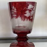 Nagyméretű Biedermeier Vadász pohár, kehely - 2