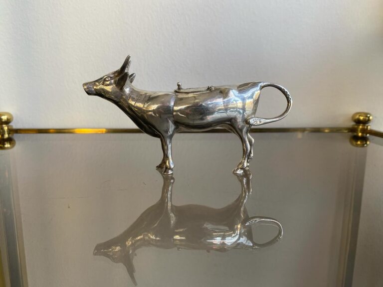 Antique Dutch Cow shaped Sterling Silver Cream Jug……