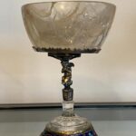19.th Century Viennese Gilt  enamel Silver - Mounten Rock Crystal Goblet …… - 4