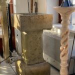 Old Carved Stone Baptismal font or Garden Bird Bath… - 2