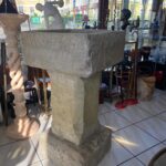 Old Carved Stone Baptismal font or Garden Bird Bath… - 3