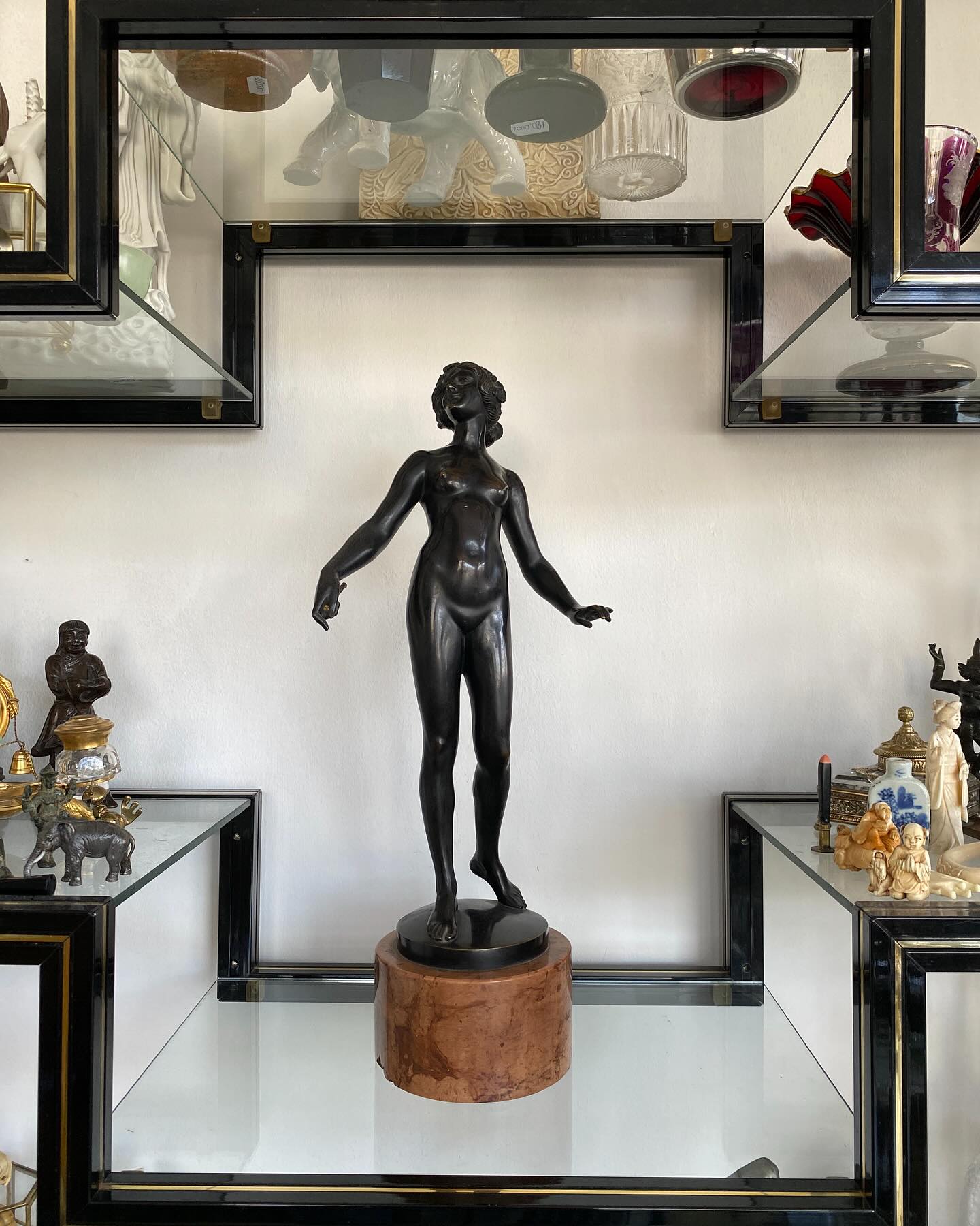 Professor Karl Tuch Sculpture, Bronze Nude Woman, signed Tuch …….