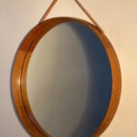 Design Uno & Osten Kristiansson Oak Mirror by Luxus Vittsjo 1960s Made in Sweden…… - 2