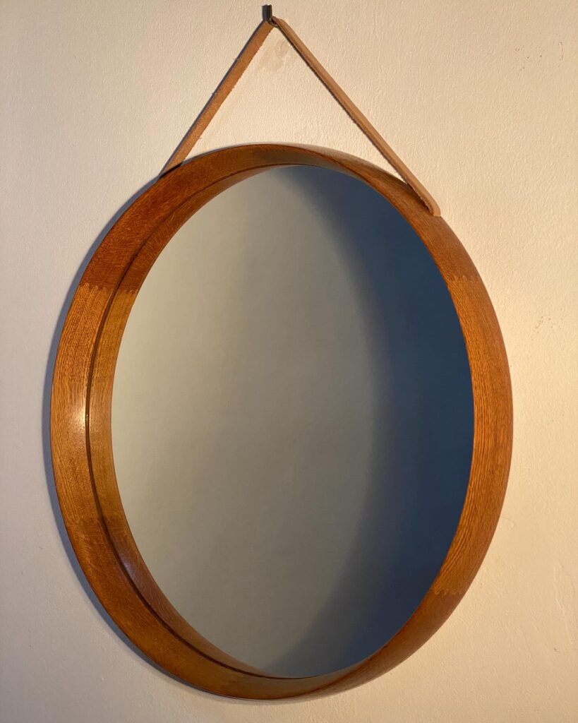 Design Uno & Osten Kristiansson Oak Mirror by Luxus Vittsjo 1960s Made in Sweden…… - 1