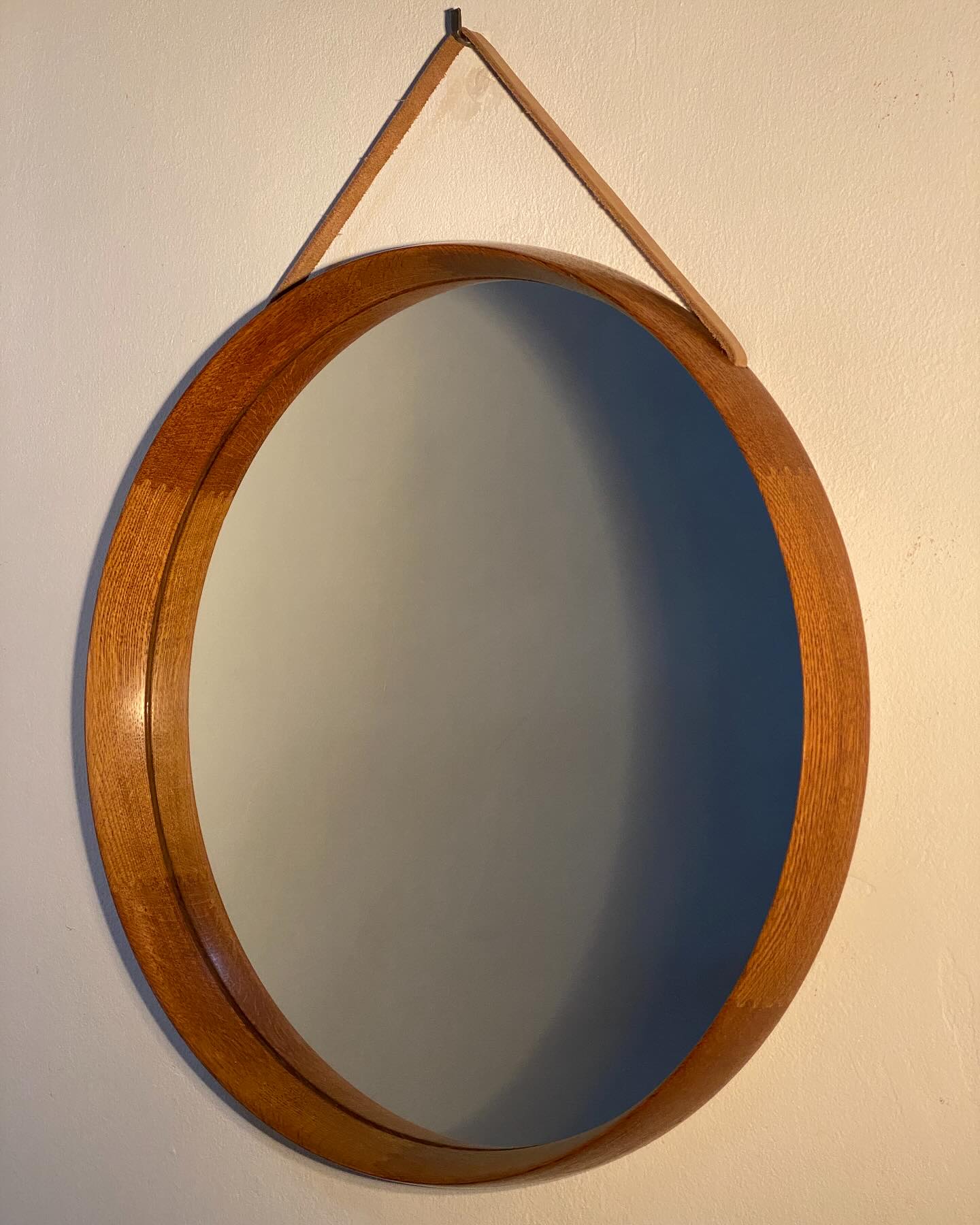 Design Uno & Osten Kristiansson Oak Mirror by Luxus Vittsjo 1960s Made in Sweden……