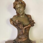 Large Art Nouveau Friedrich Goldscheider Polychrome Terracotta Bust around 1900…….SOLD - 4