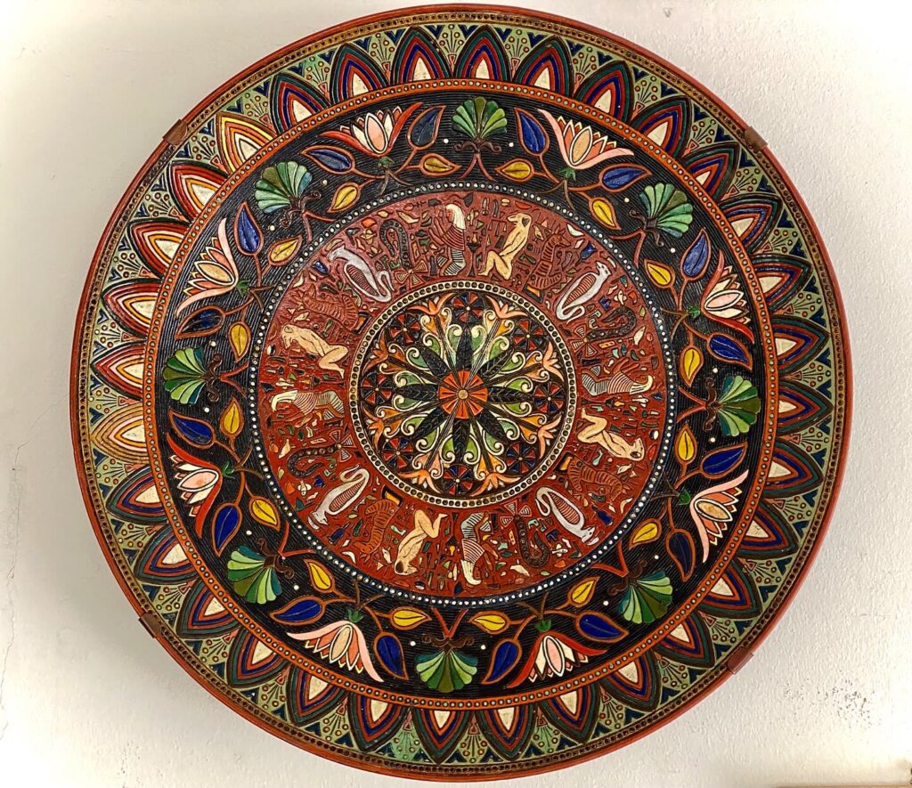 A Large 19th Century Wilhelm Schiller Wall Plate Egyptolical Decor…… - 1