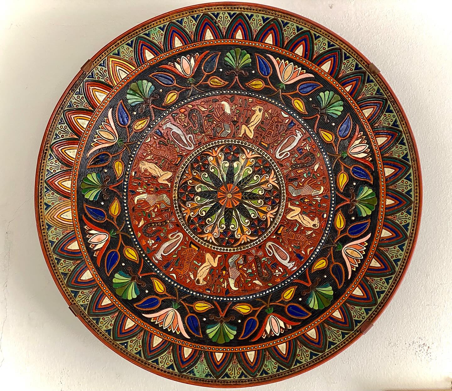 A Large 19th Century Wilhelm Schiller Wall Plate Egyptolical Decor……