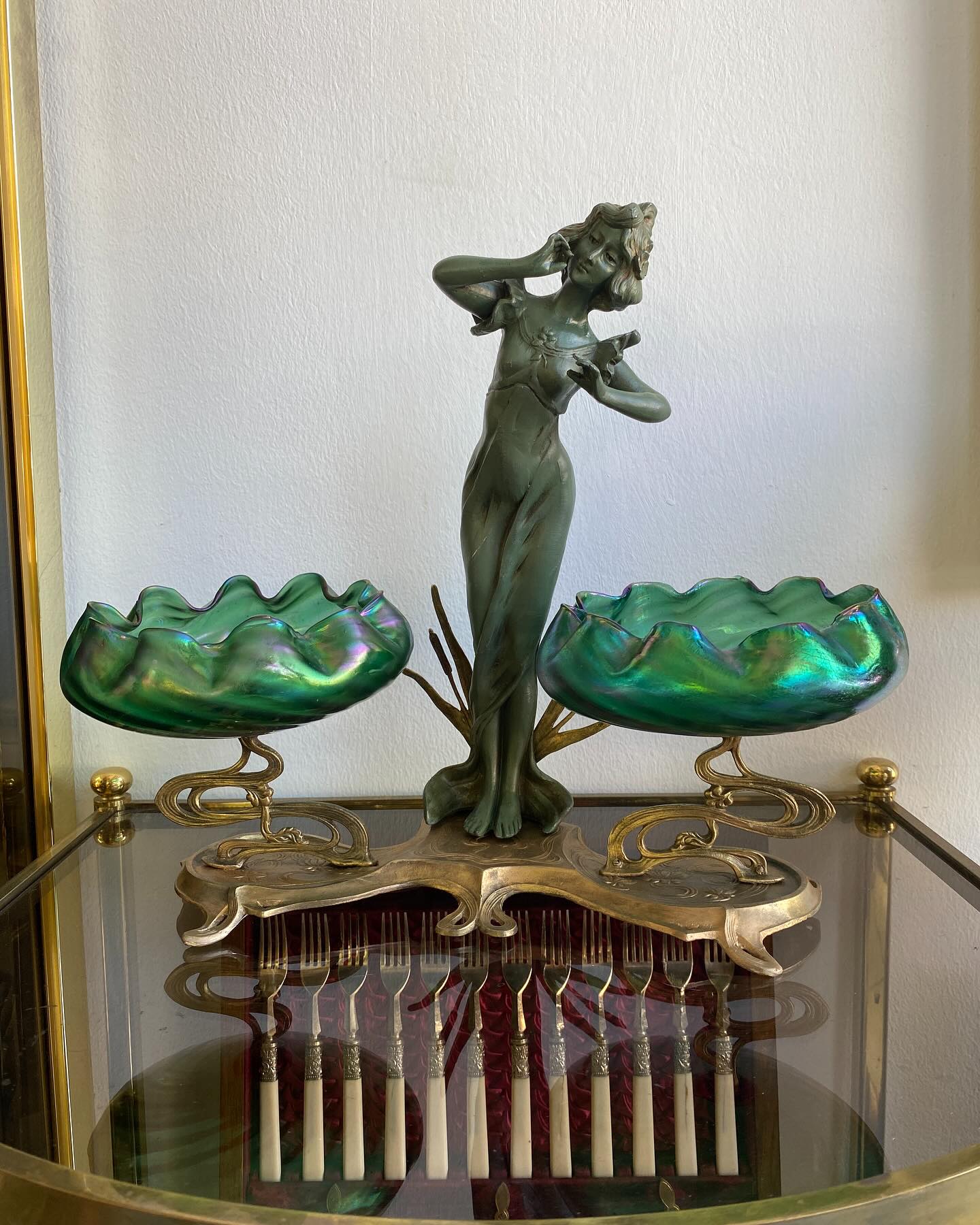 Art Nouveau figural Centerpiece around 1900………..