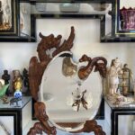 Victorian Mirror with Carved Dragon 19.th Century……. - 2
