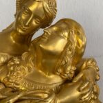 French Empire ormolu -  gilt bronze mantel clock around 1800…… - 7