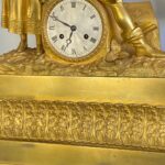 French Empire ormolu -  gilt bronze mantel clock around 1800…… - 5