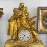 French Empire ormolu -  gilt bronze mantel clock around 1800…… - 3